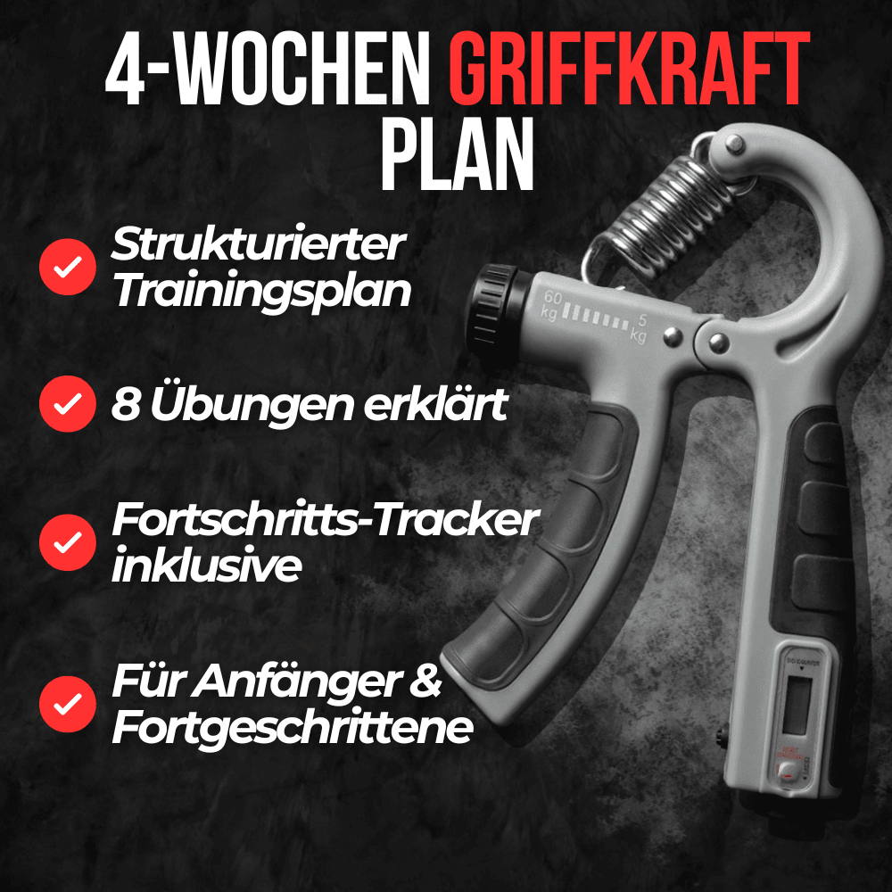 GripKing™ – 4 - Wochen Griffkraft Plan - GripKing